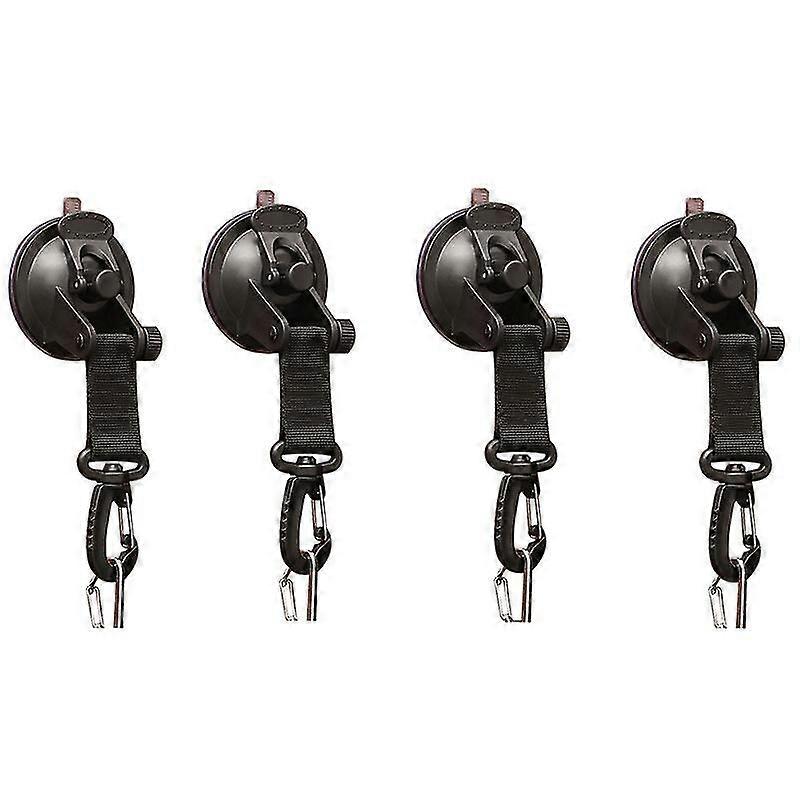 4pcs Powerful Suction Cups With Hooks Upgraded Car Camping Tie Down Suction Cup Camping