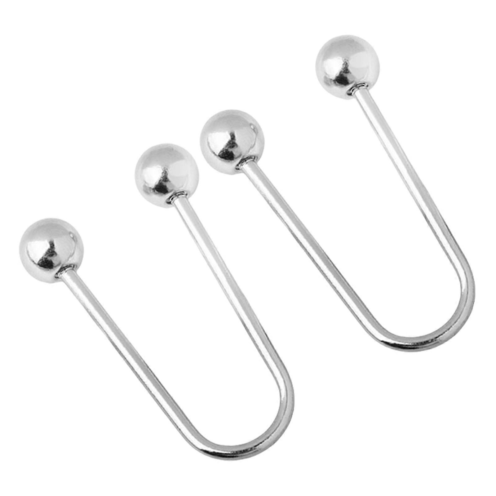 Conjunto de 2 fivelas espirais de metal com cabeça dupla para broche, acessório para fixar roupas e garantir um visual impecável em qualquer ocasião.