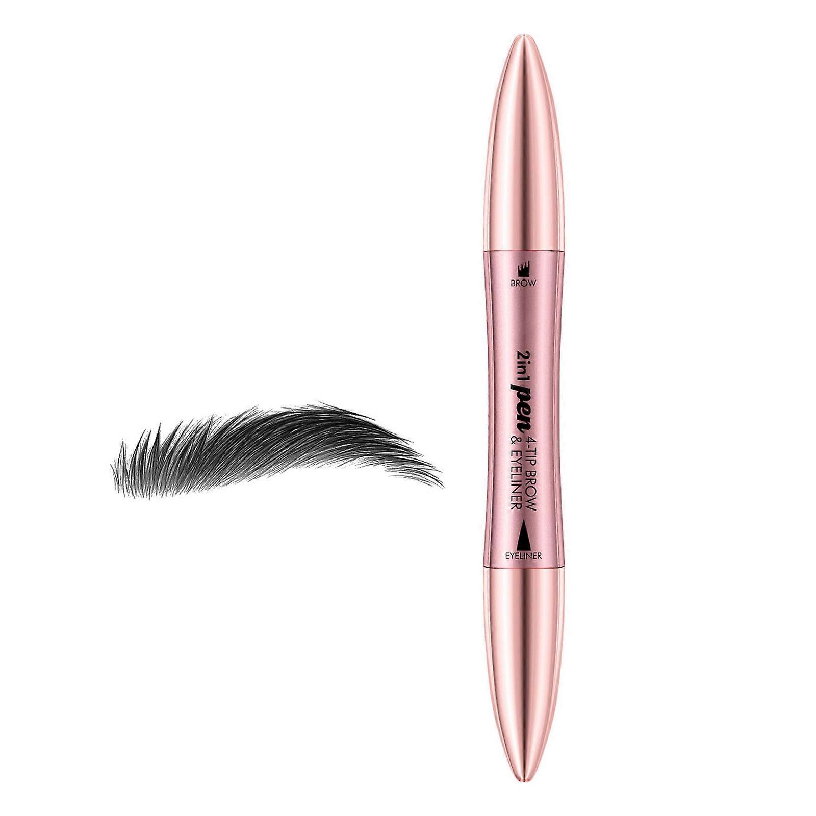 Waterproof Eyebrow Pencil, Duals Ended Liquid Eyeliners and Microblading Eyebrow Pen Lasting Brow Pencil with 4 Tip Multicolor
