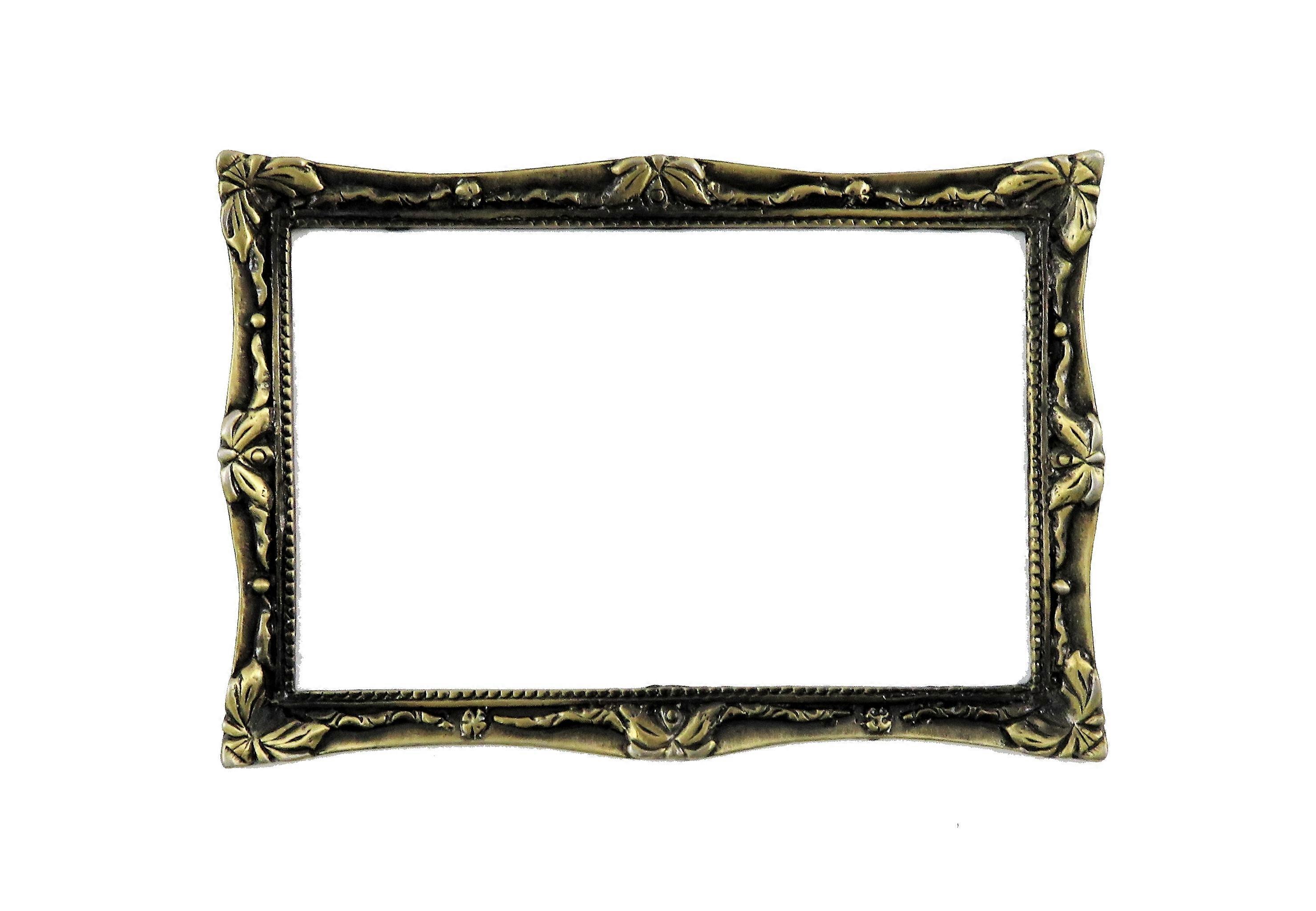 Dolls House Empty Antique Gold Picture Painting Frame Rectangular Lg
