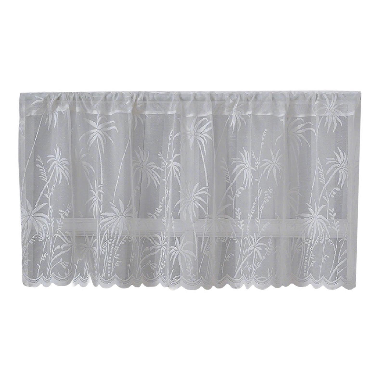 Practical Elegant Look Lace Curtain Easy To Hanging Sunlight Filtering Home Decoration  180 60cm