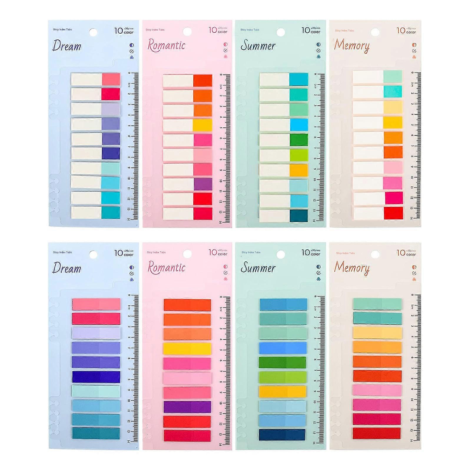 Multi-color Index Tabs with Binder Ruler Index Labels Index Flags Reading Labels Sticky Index Stickers Notes Flag Multicolor