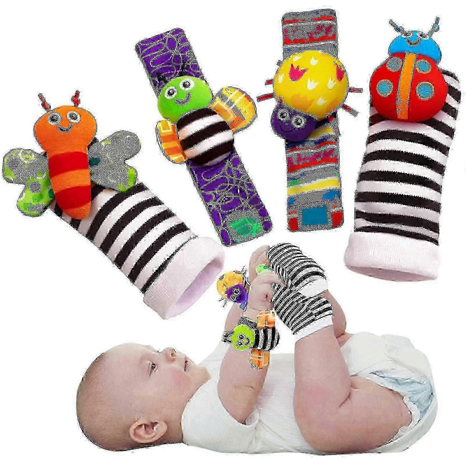 婴儿拨浪鼓袜玩具 Gras 活动婴儿新幼儿 Al 适用于 Ba 男孩女孩 0+