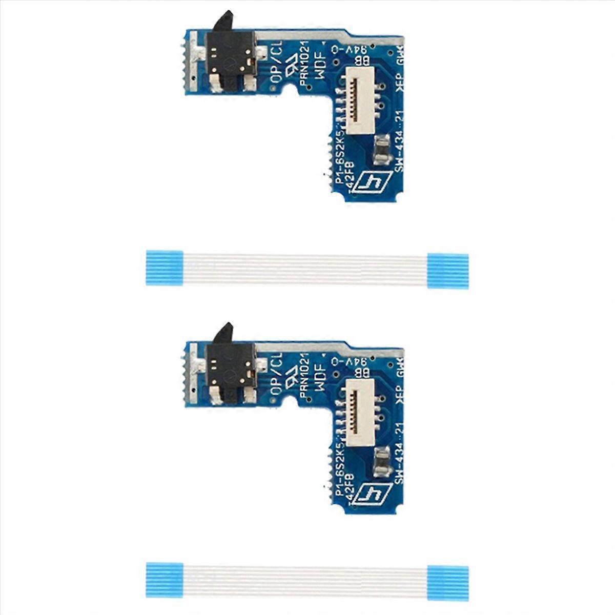 2Pcs Power Switch PCB Board Power on Off Reset Switch Board with Flex Ribbon Cable for PS2 SCPH 7000