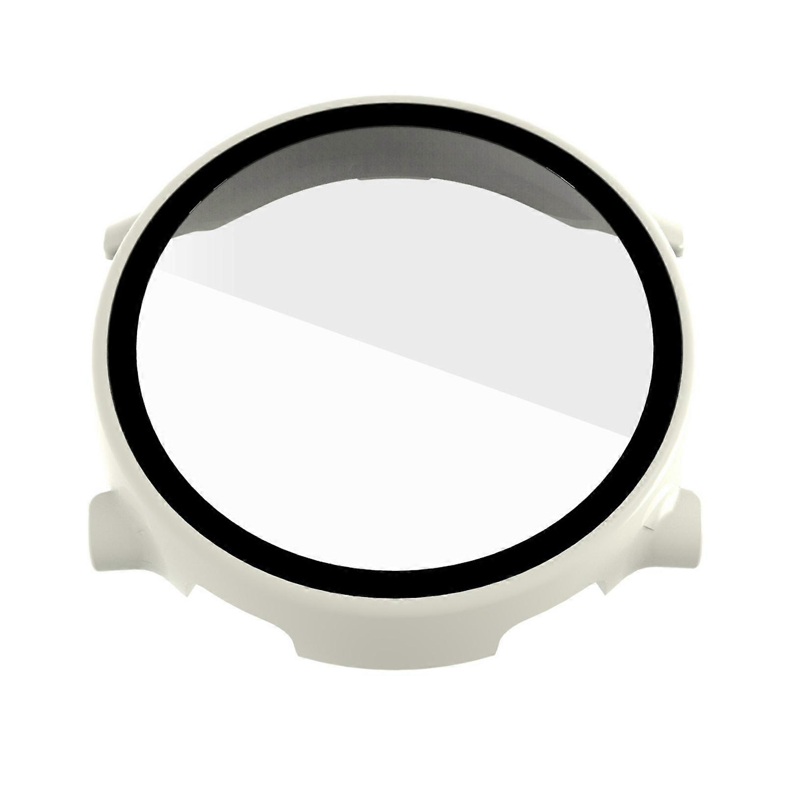 Screen Protector Case Cover for Active 5 Scratch-resist Shock Full Edges Coverage Smartwatch Full Coverage Bumper Shells  ivory white