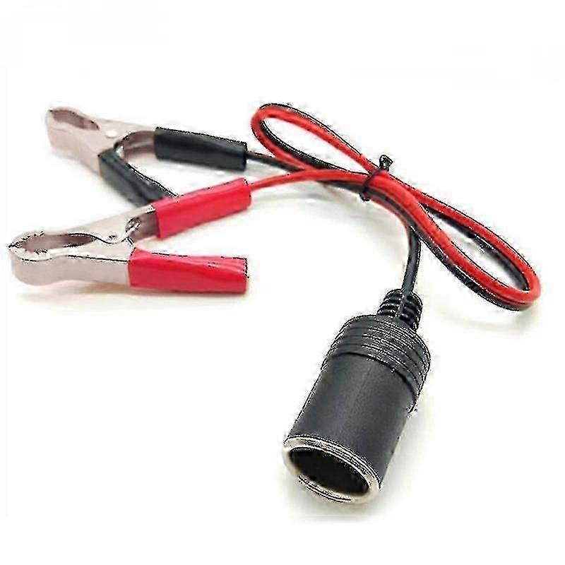 12v Car Battery Terminal Clamp Clip Cigarette Lighter Power Socket Adaptor_m24
