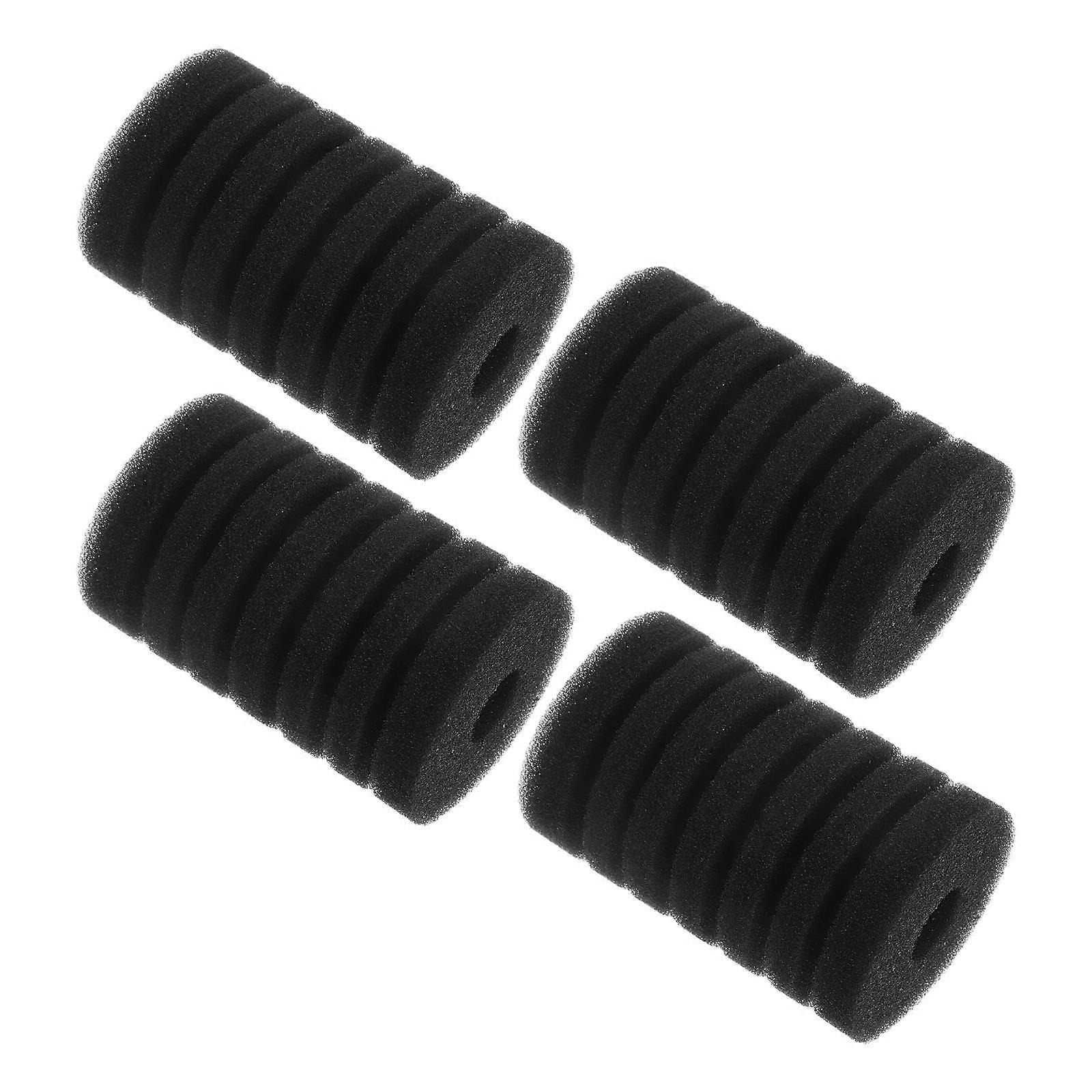 Fish Tank Sponge Filter for Aquarium Oxygenation 4Pcs Black Replacement