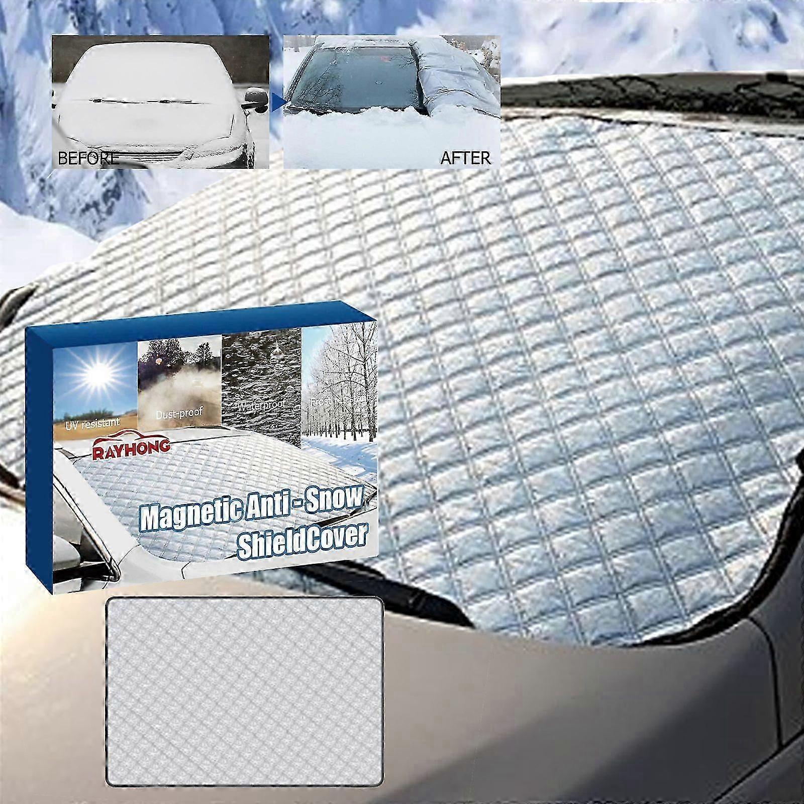 Winter Car Snow Cover - Frost & Ice Shield with Magnetic Fixing, 55" x 37"