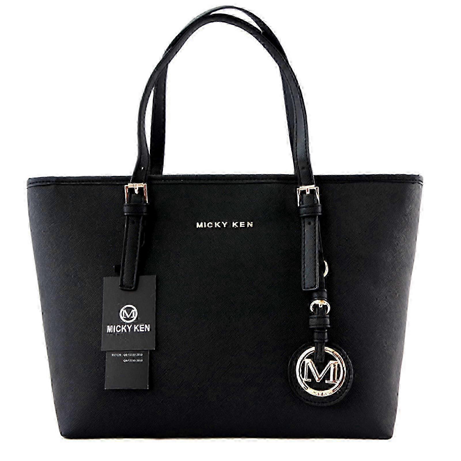 2025 Black Leather Multi-Use Tote Bag