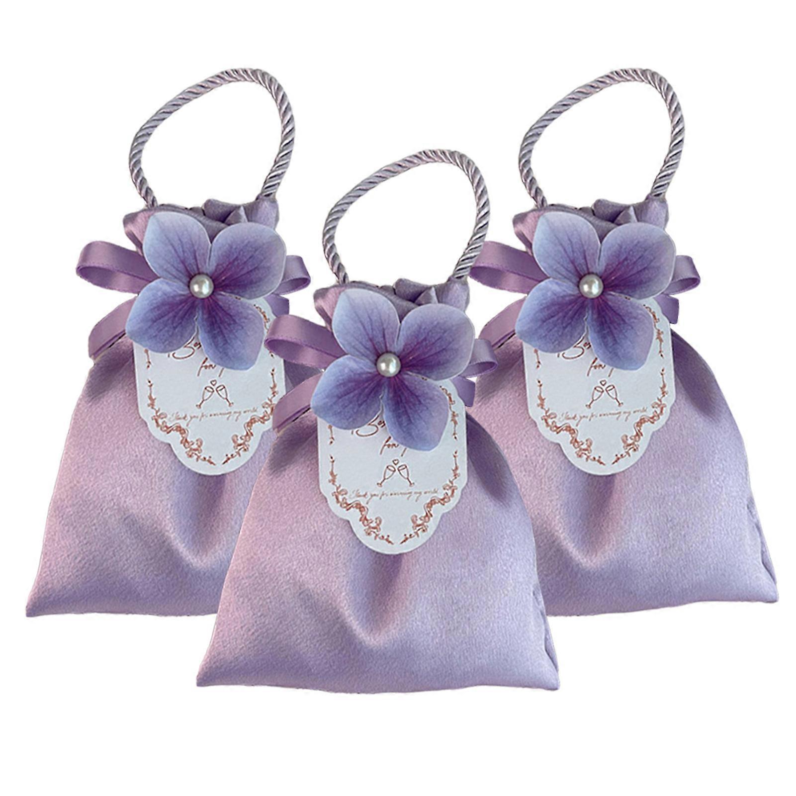 Satins Storage Bag Solid-Color Satins Drawstring Bag for Anniversaries