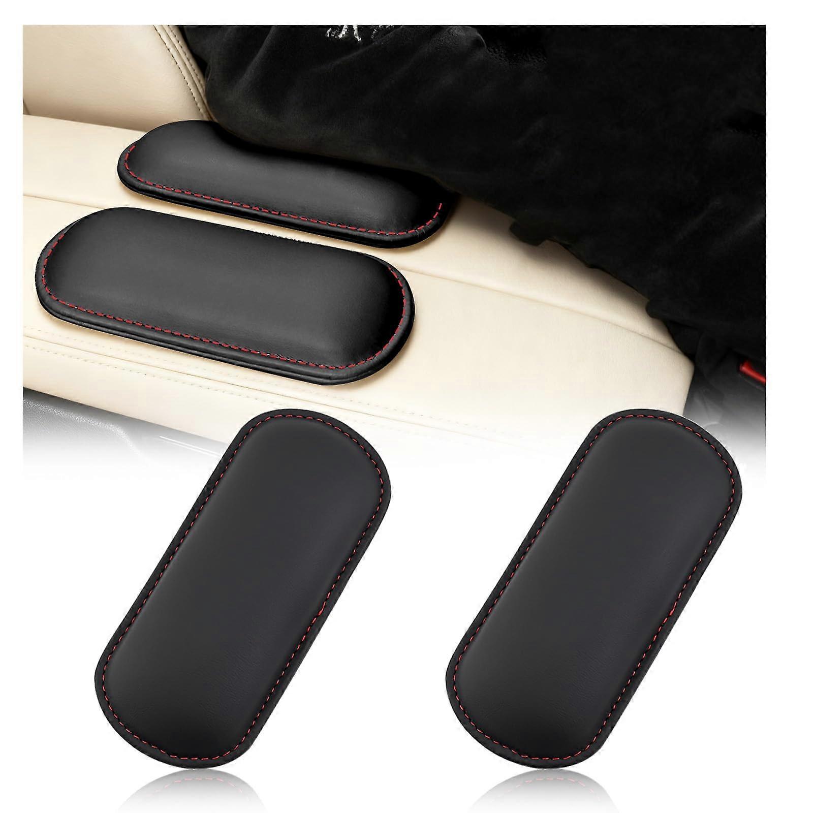2PCS Leather Car Armrest Pad with Memory Foam Cushion for Comfort and Knee Support