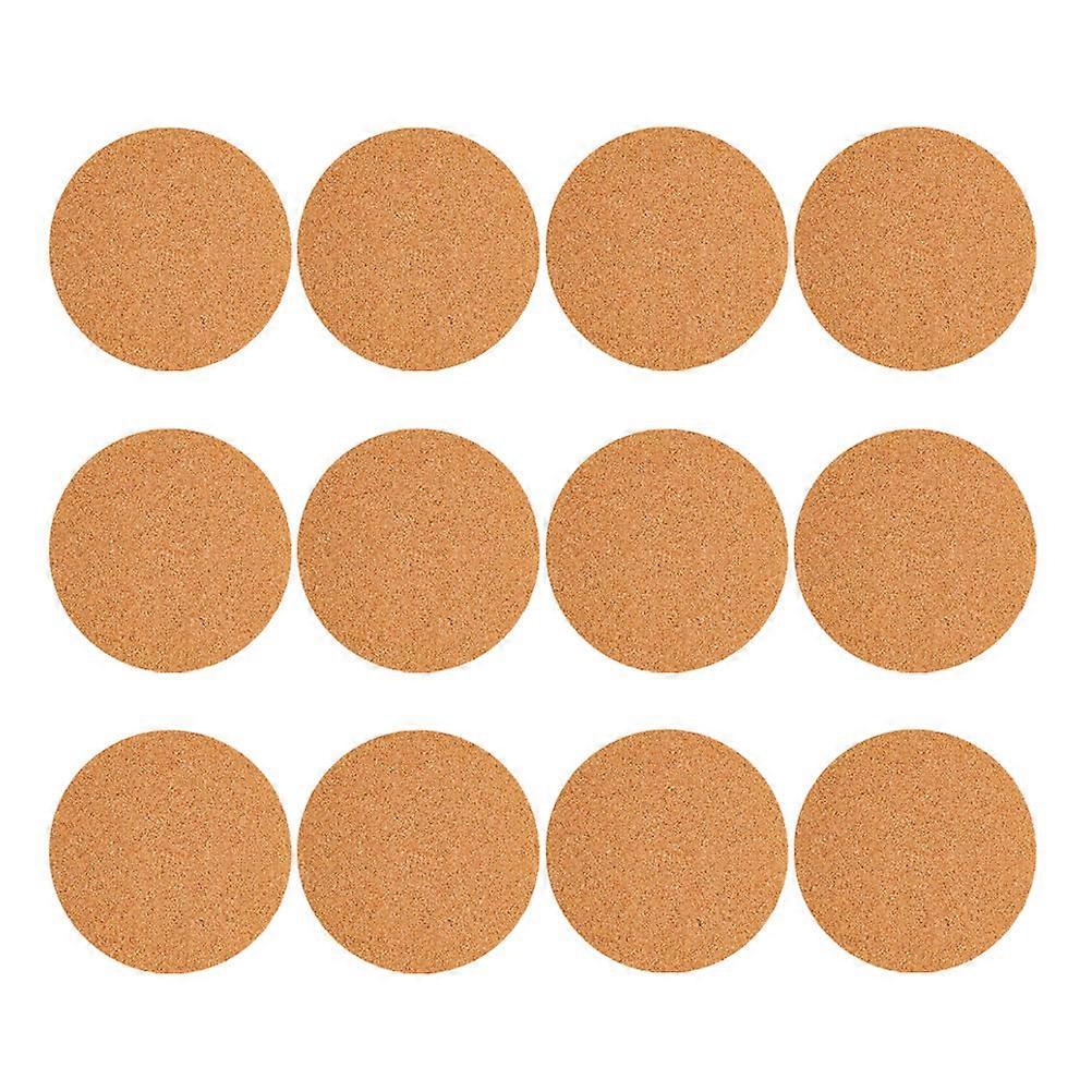 Soft Cork Cup Mat for Drinks with 12Pcs Round Coasters for Home Use
