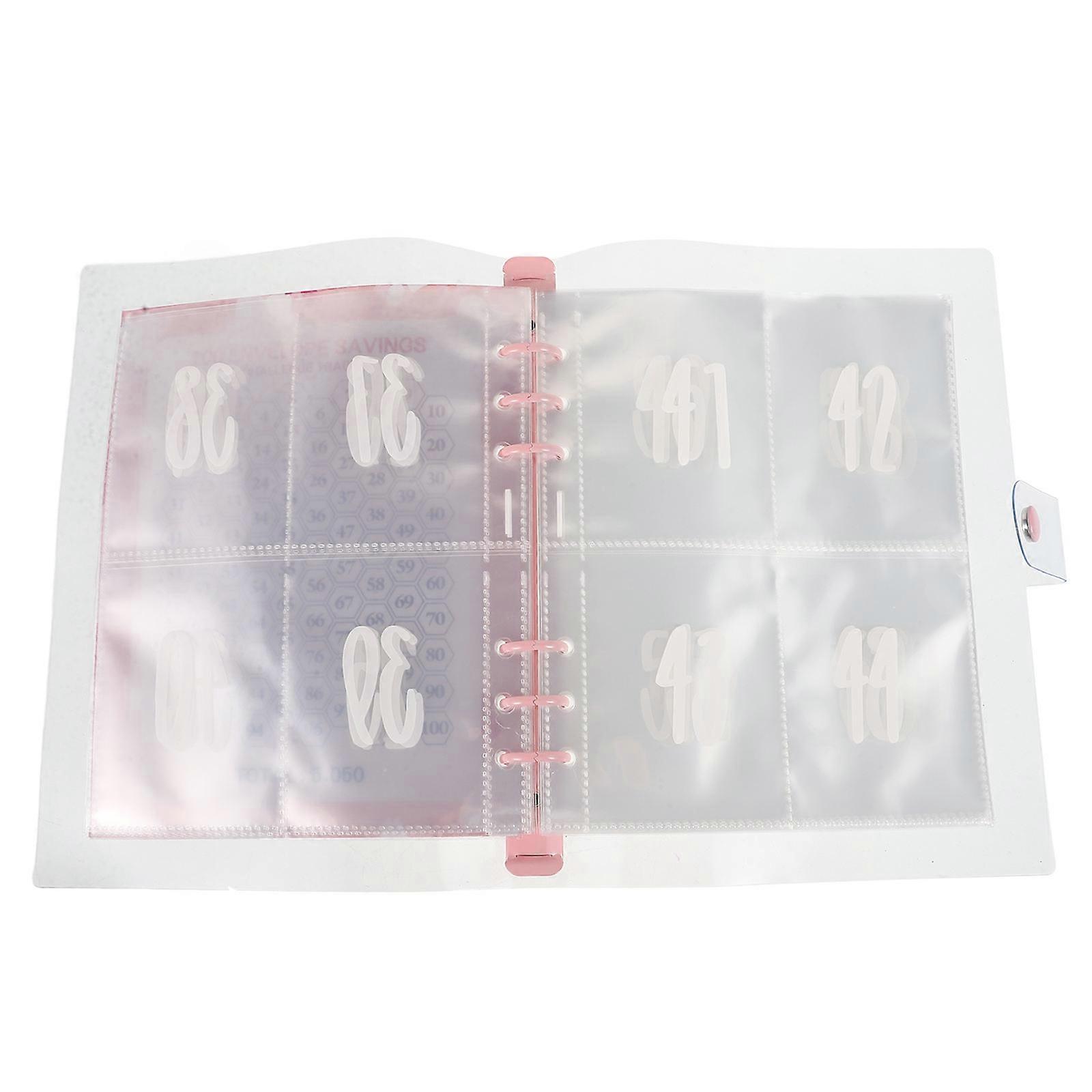 Pink Money Saving Binder for Organizing 1Set Envelope Budget Binder