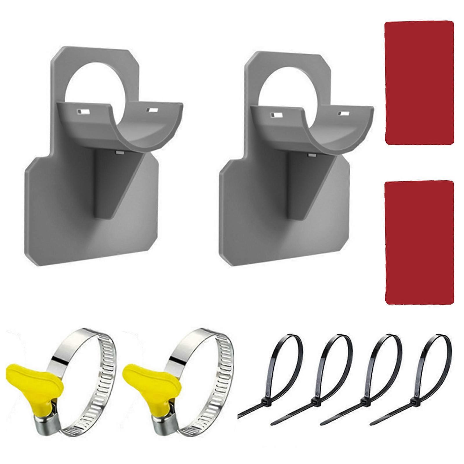 Swimming Pool Pipe Holder Water Pipe Support for Above Ground Swim Pool Hose Support Brackets with Tape and Cable Tie  grey