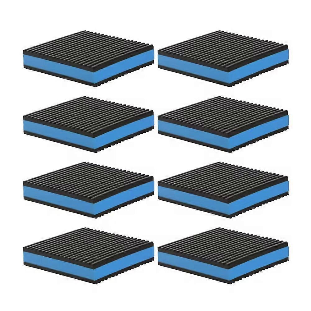 8Pcs High Density Rubber EVA Anti Vibrating Pads with Striped Bottom for Washing Machine and Treadmill