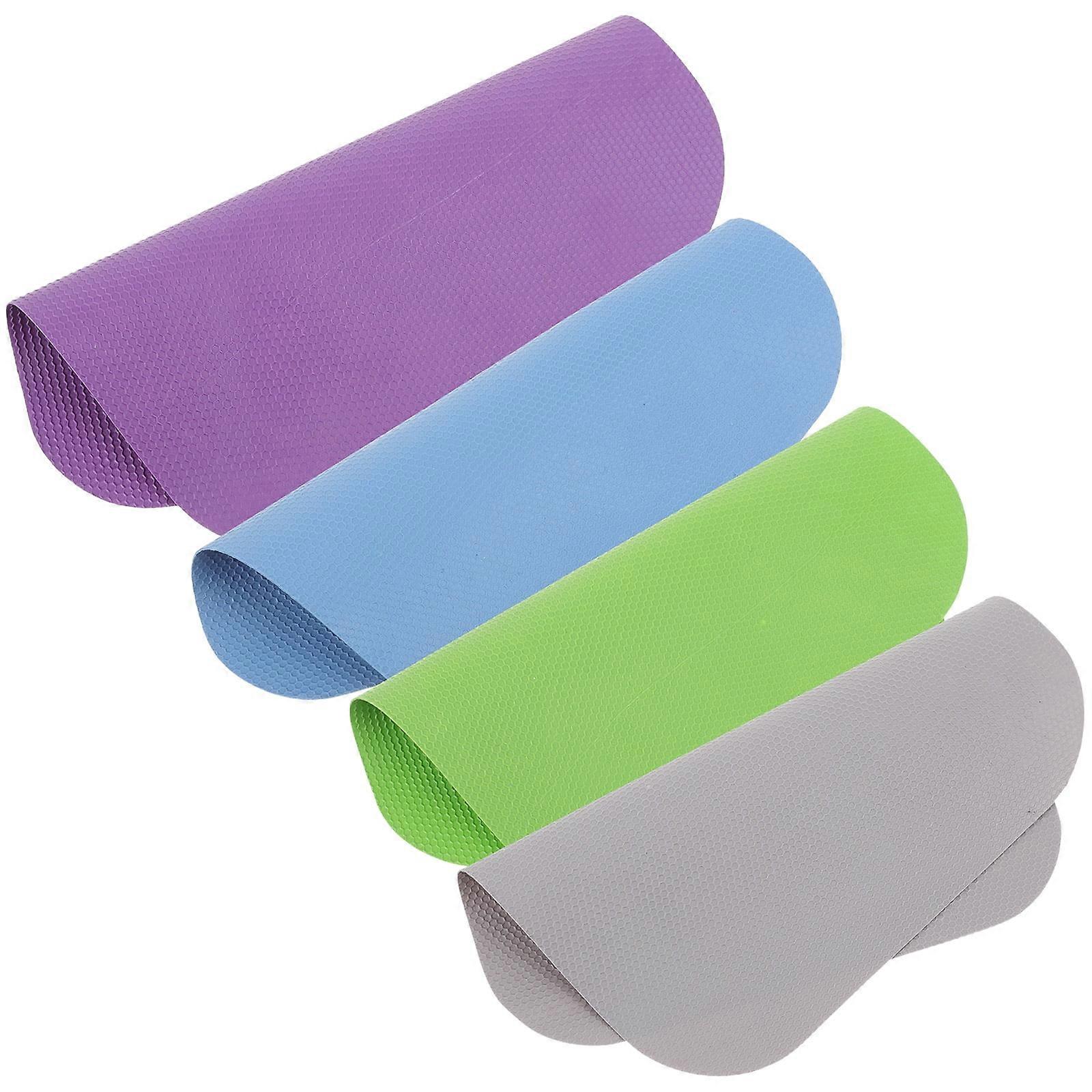 4 Pcs Rubber Bottle Opening Mat Multipurpose Container Opener Multi Functional Bottle Opener