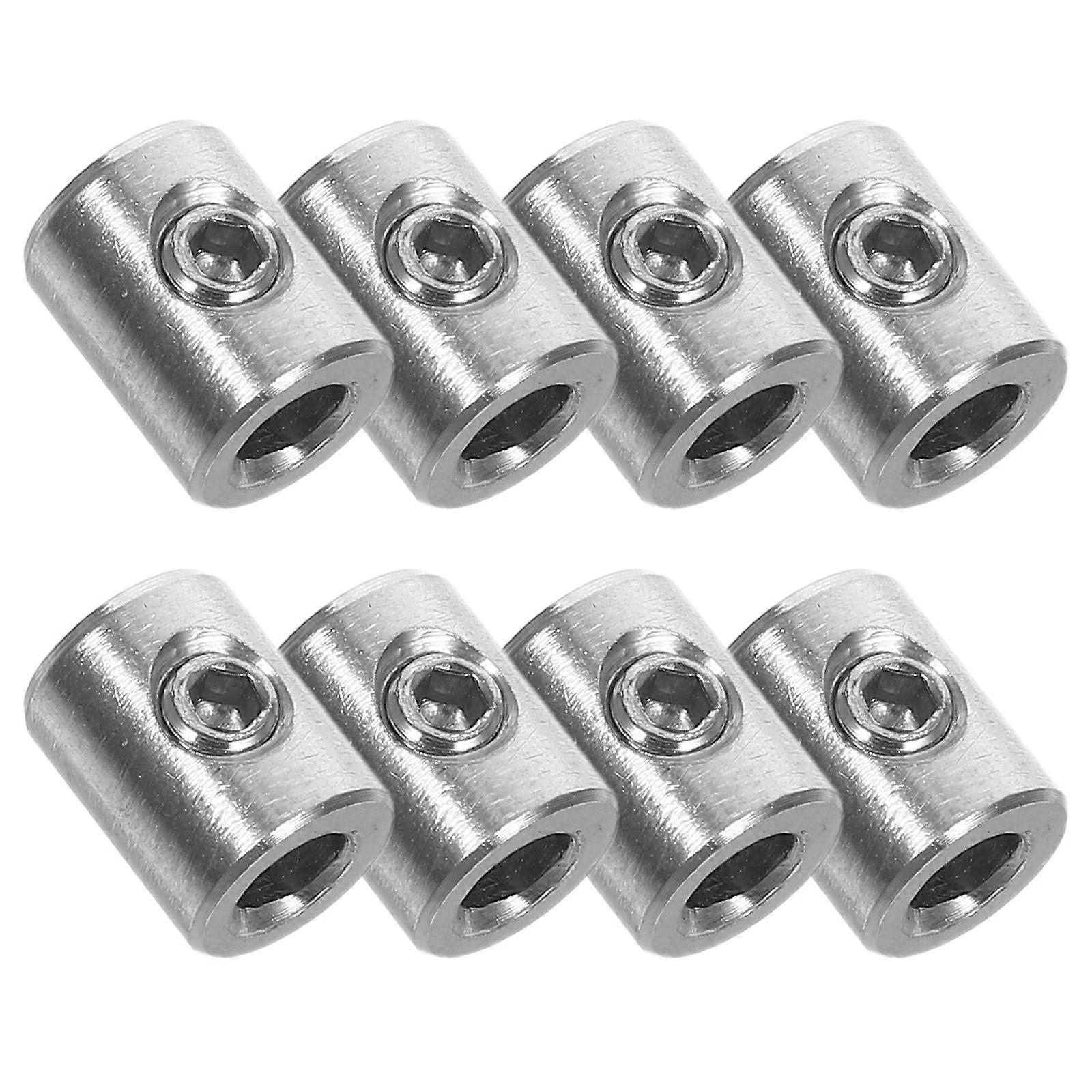8Pcs Hexagonal Stainless Steel Wire Rope Clips for Secure Lock Buckles