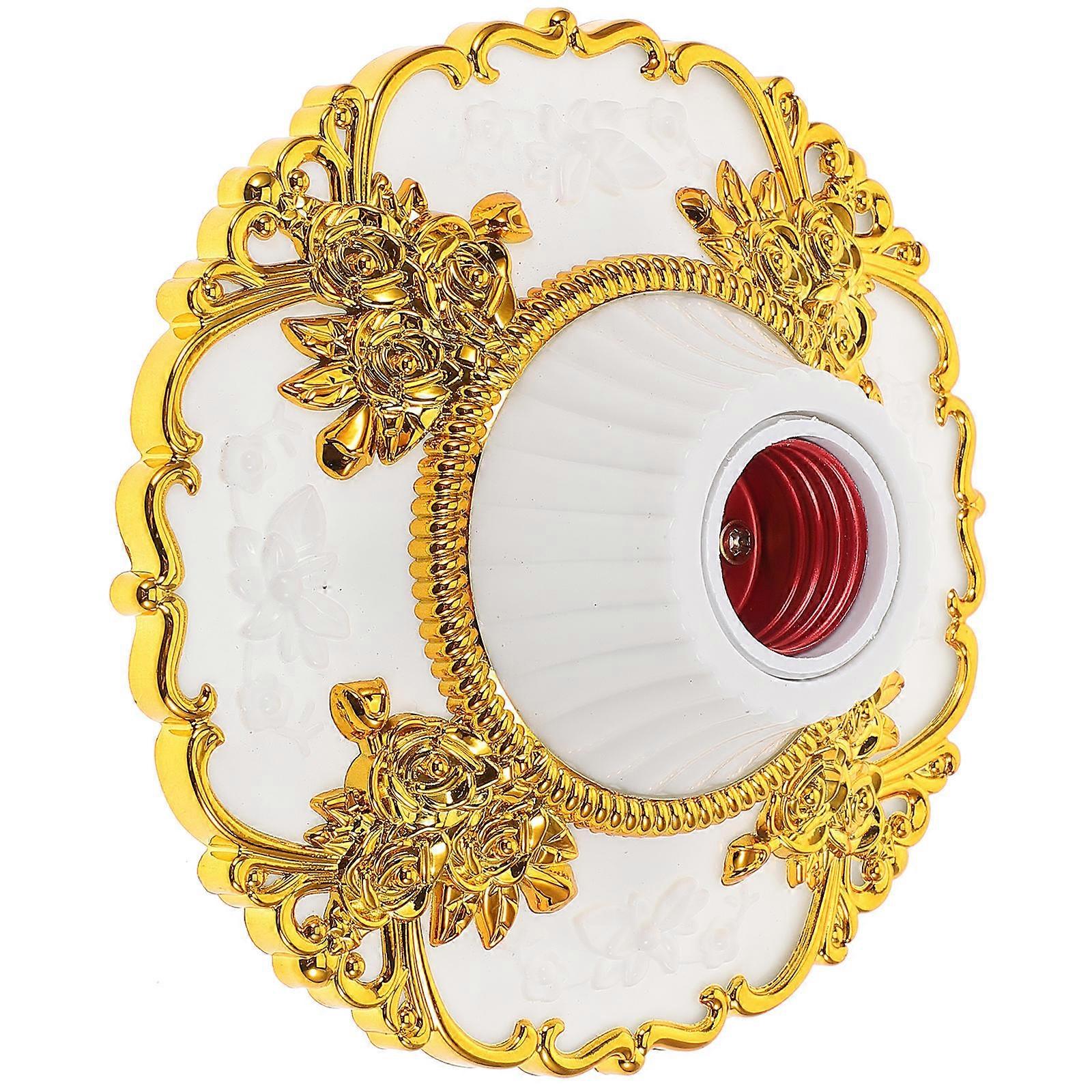 Gold Lamp Holder Screw-in E27 Light Socket for Home