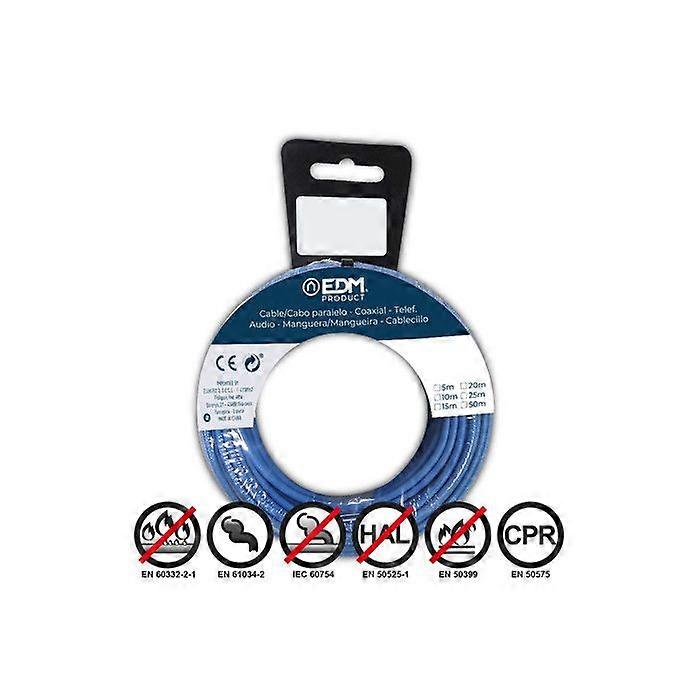 Bobina de cable eléctrico flexible de 4 mm azul libre de halógenos 10 m
