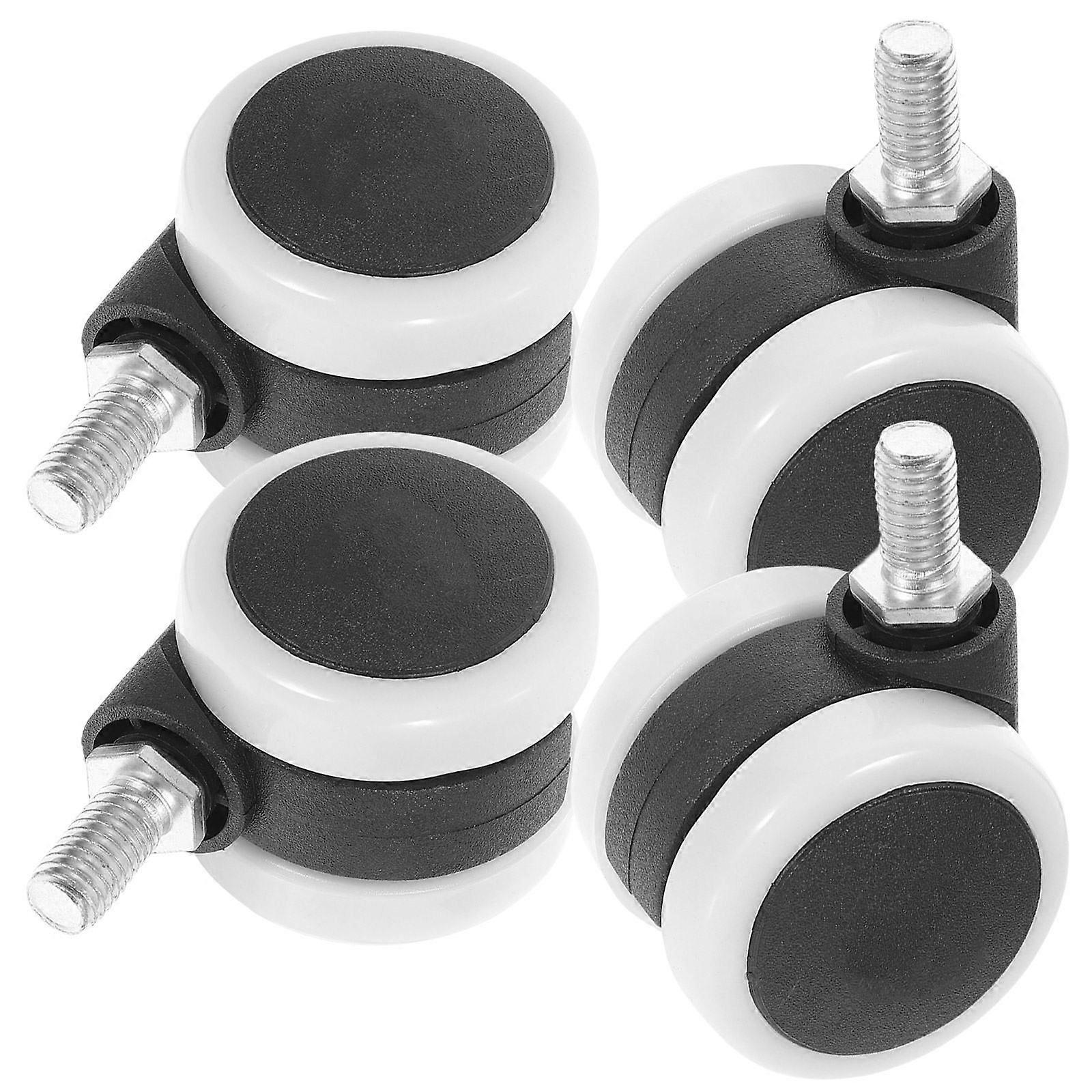 4pcs Small Swivel Caster Wheels for Storage Box and Trash Can