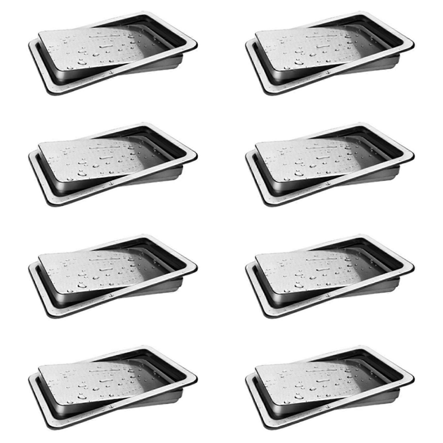 8X Stainless Steel Garbage Flap Lid Trash Bin Cover Flush Built-in Balance Swing Flap Garbage Lid B