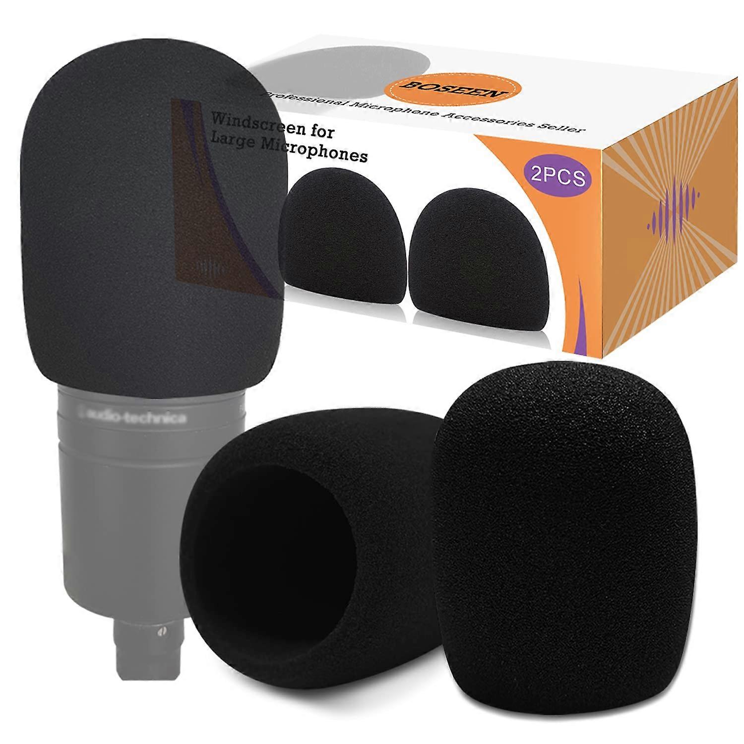 Microphone Windscreen Foam Mic Pop Filter 2PCS for AT2020 AT2020USB+ AT2035 Noise Reduction
