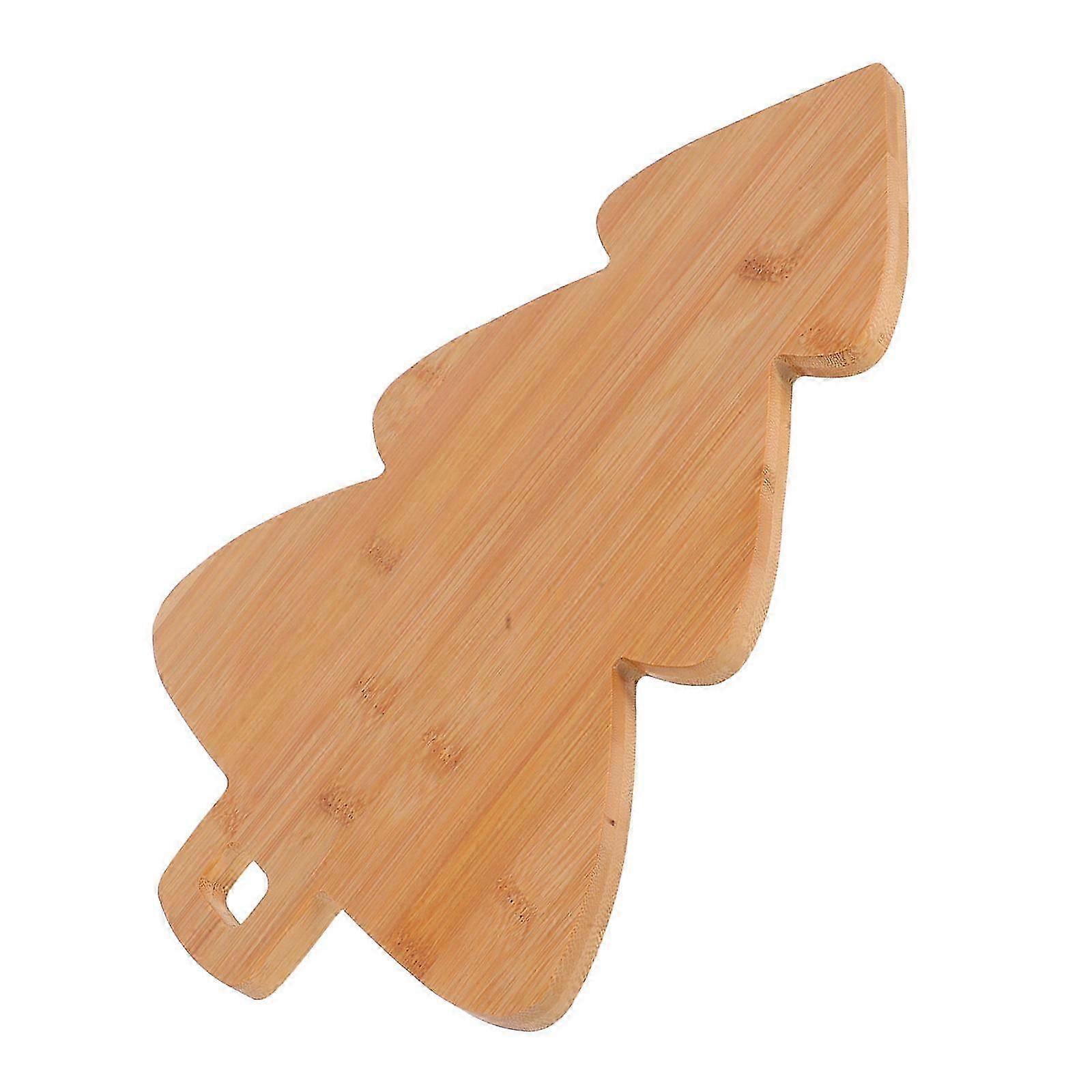 3Pcs Bamboo Christmas Serving Boards for Kitchen Xmas Tree Shaped Tray