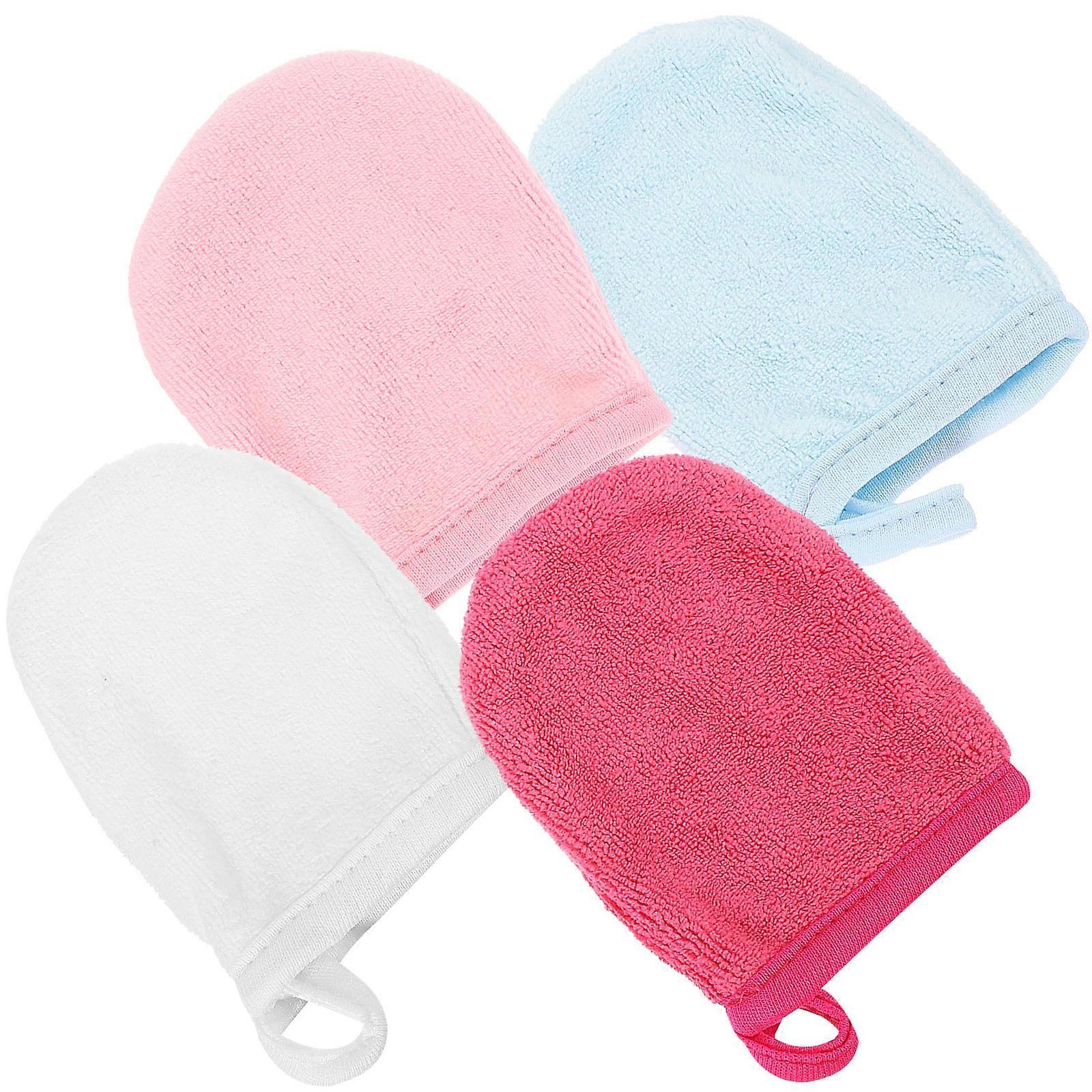 Microfiber Face Cleaning Gloves Makeup Remover Mitts Reusable 56Pcs Set
