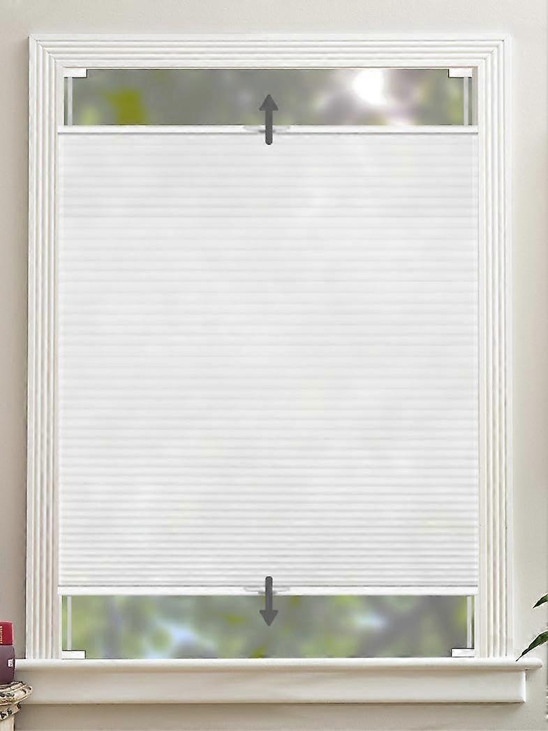 Custom  Down Bottom Up Cellular Shades, Cordless Honeycomb Blinds for Light Filtering and Insulation