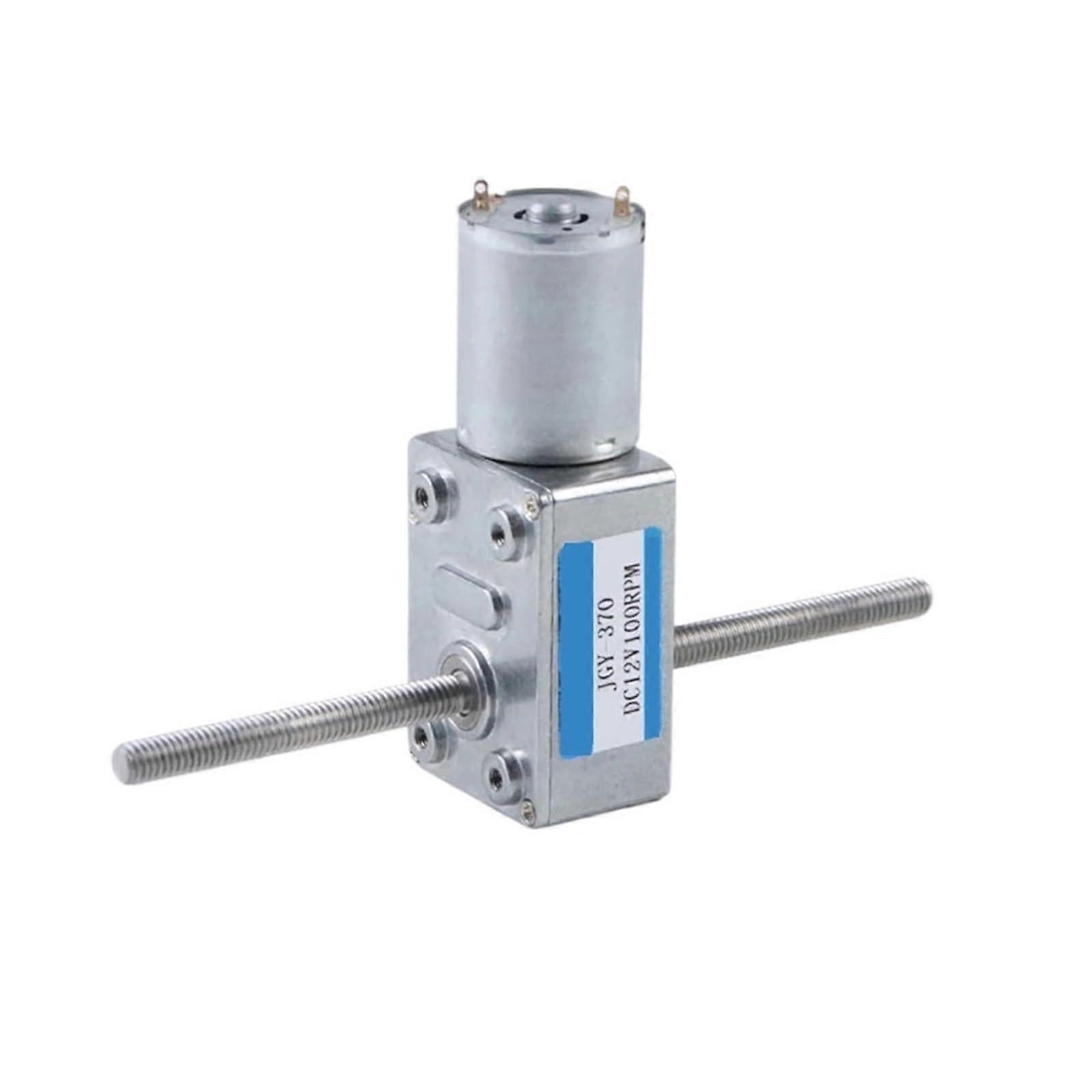 6V DC Worm Gear Motor Double Output JGY370 SelfLocking Micro Motor 67RPM Adjustable Speed
