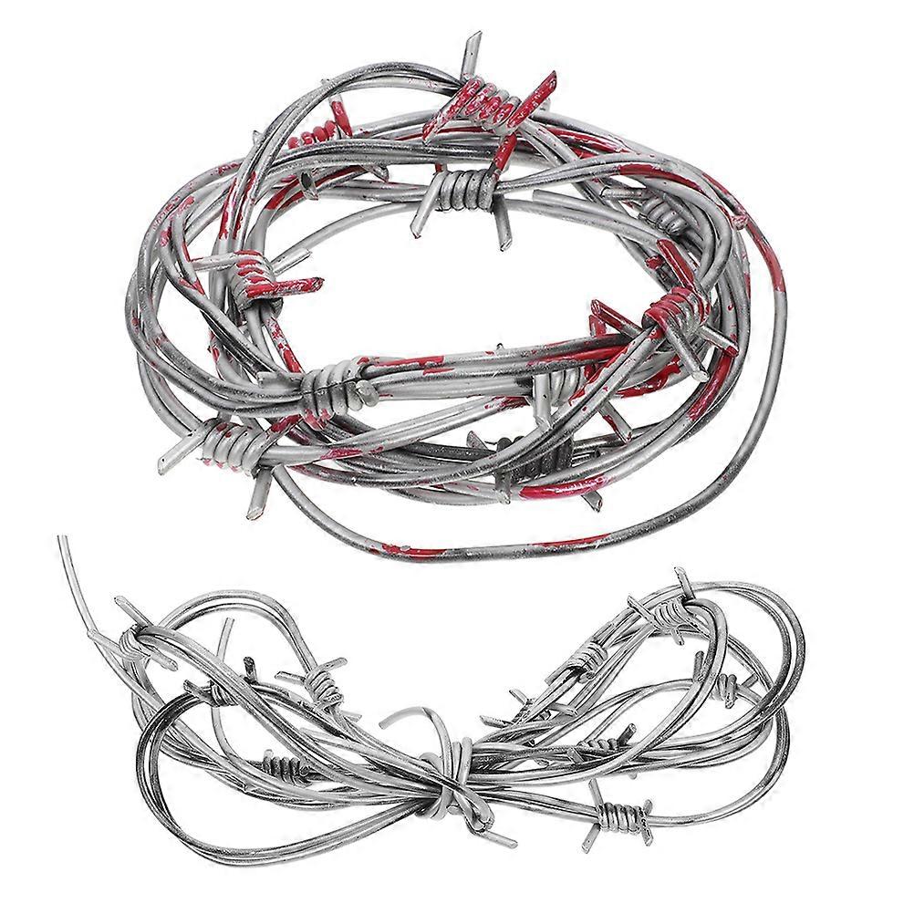 Halloween Barbed Wire Plastic Chain for Haunted House Props 2Pcs