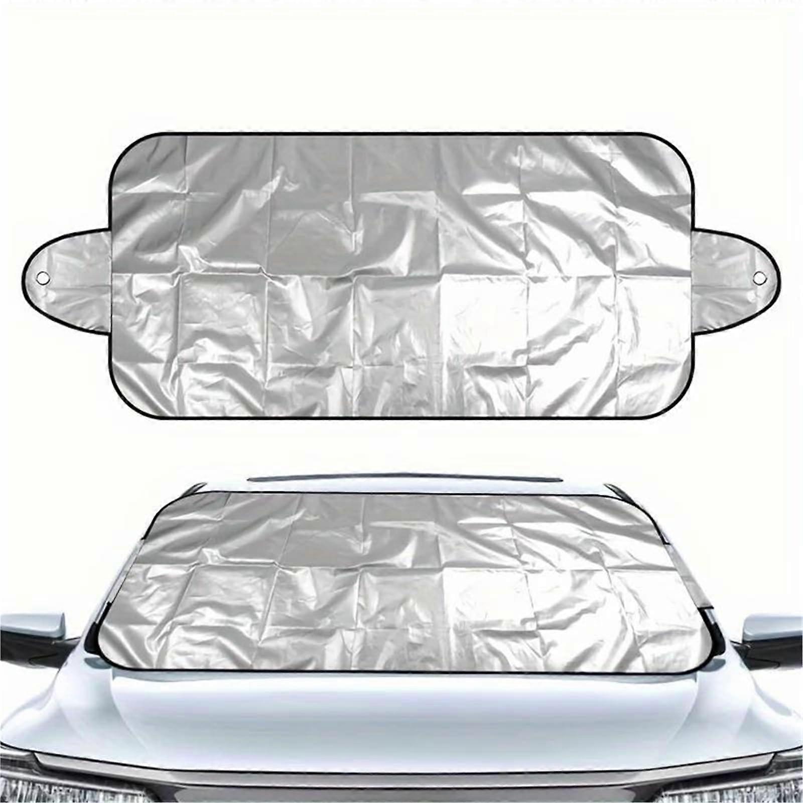 AllSeason Car Windshield Snow Cover, 4Layer Ice & Sun Protection, Foldable for Compact Storage