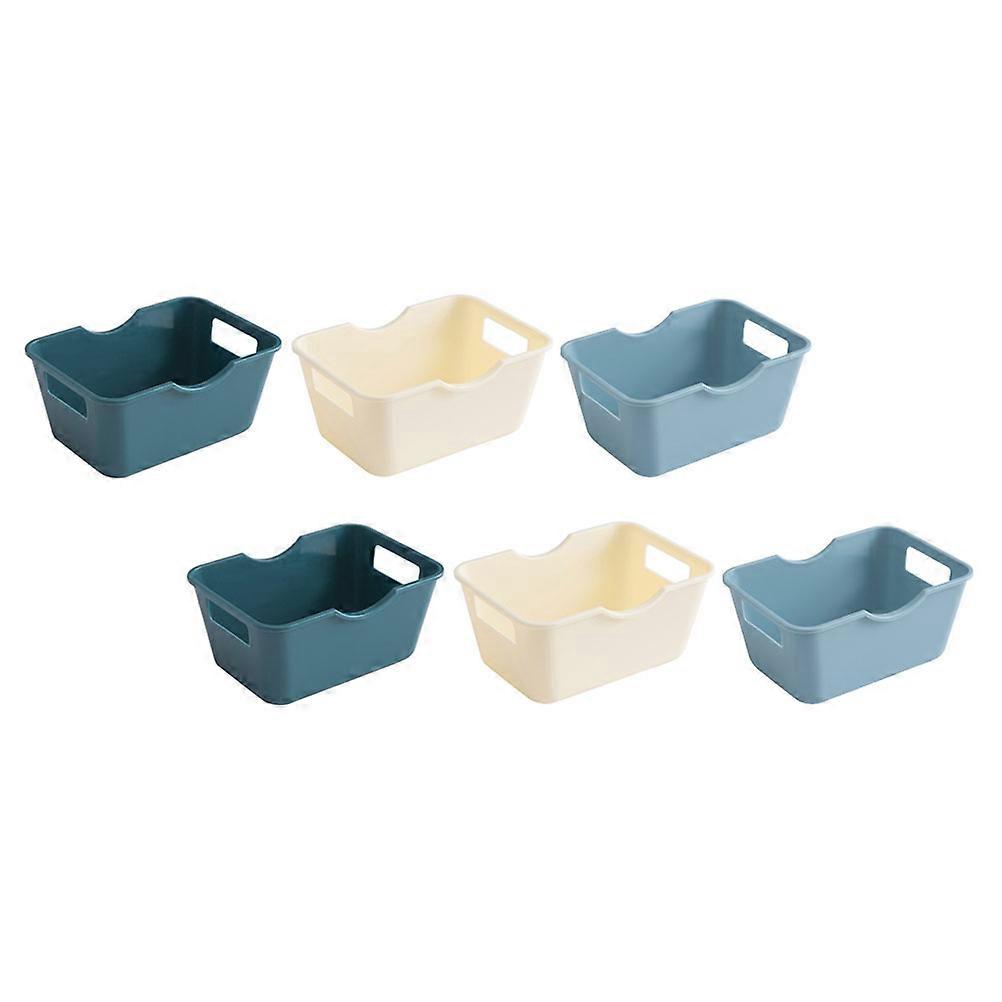 Desktop Organizer Storage Box for Cosmetic Use 6Pcs Durable PP Material