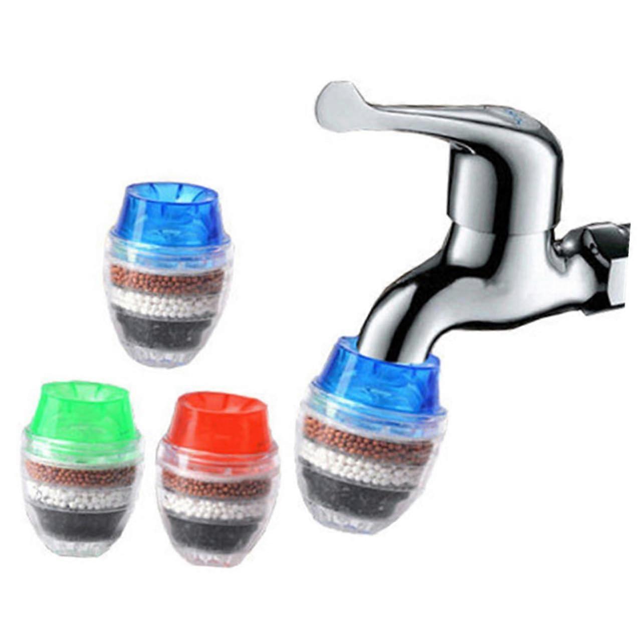 2PCS Kitchen Water Filter with Activated Carbon for Rust Sediment Removal Faucet Purifier Easy Install