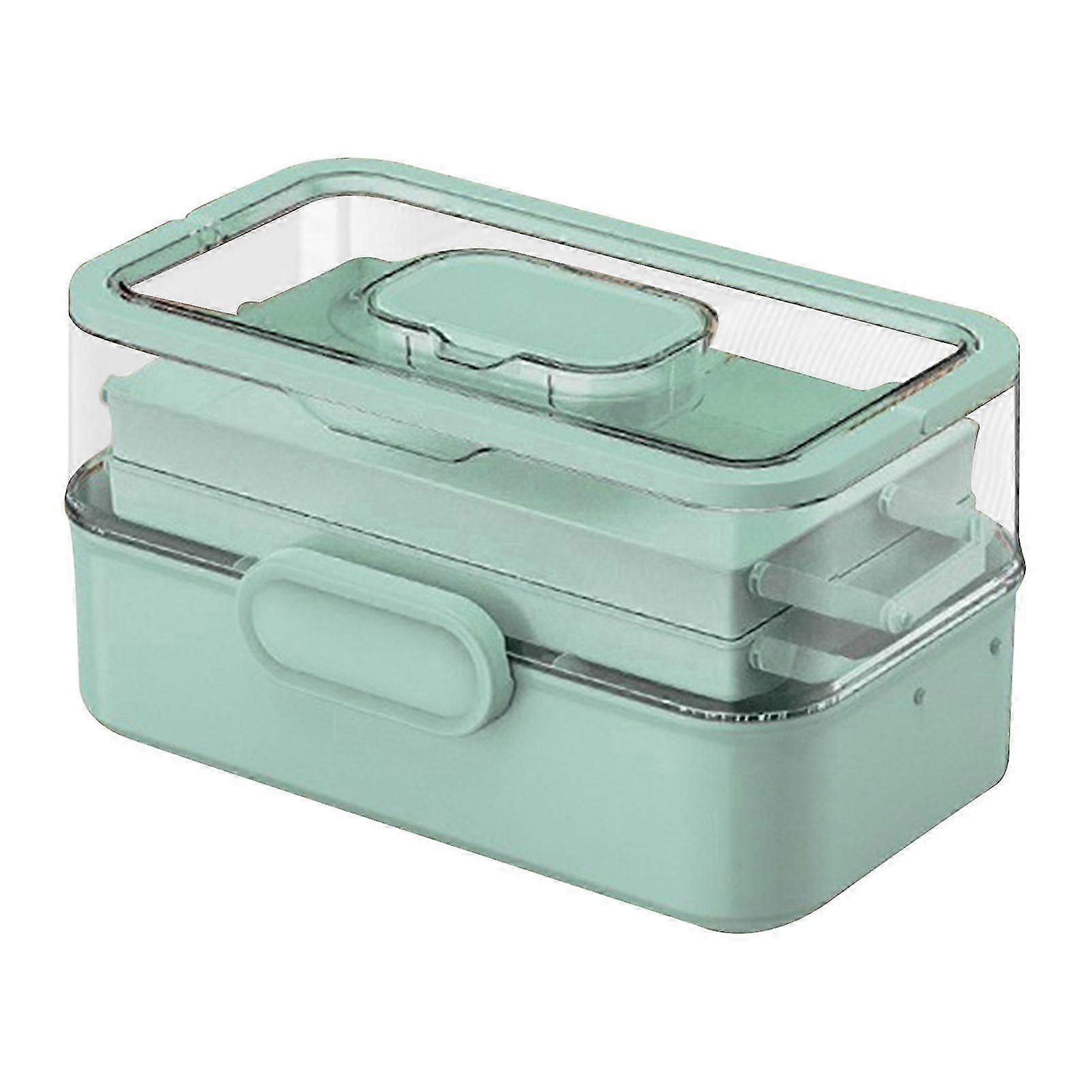 Large Plastic Medicine Organizer Includes A Small Pillbox - Multi-Layer First Aid Medical Storage Box