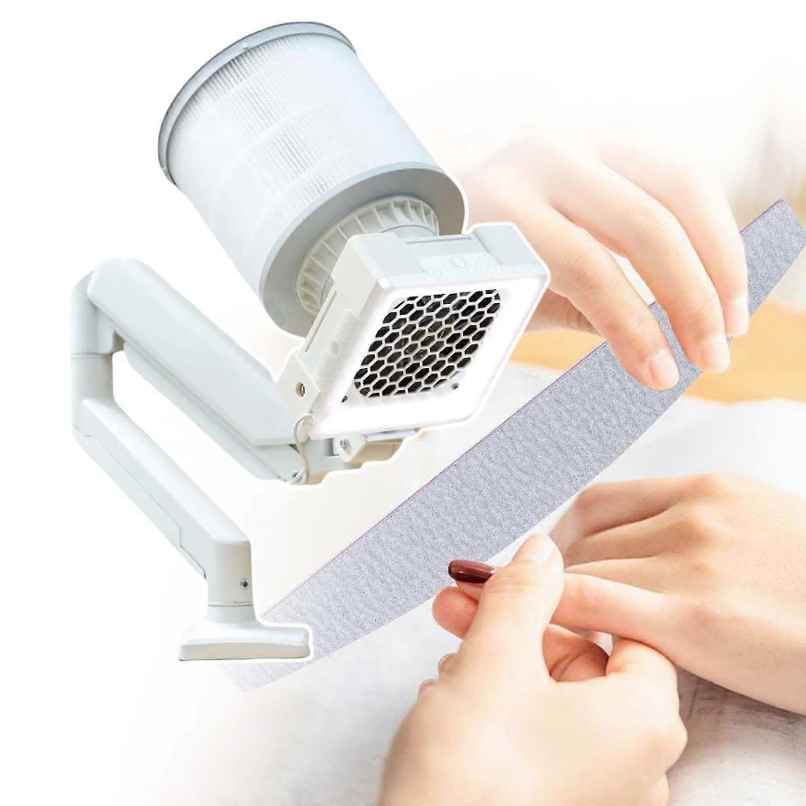 Professional Nail Dust Collector with LED Light, Adjustable Suction, Rotatable Lamp and Filter