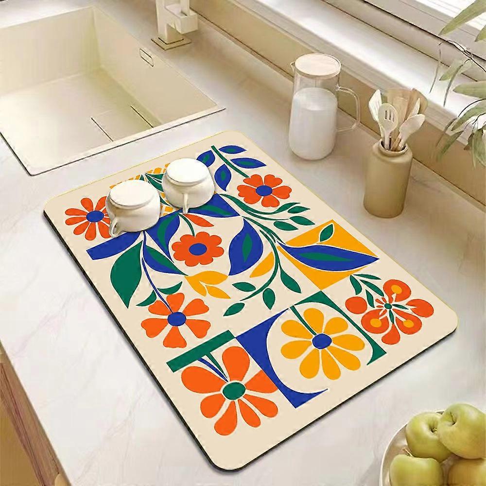 Kitchen Accessories Absorbent Kitchen Dish Drying Mat Coffee Machine Tableware Drain Mat Kitchen Drain Pad Tableware Mat Coaster