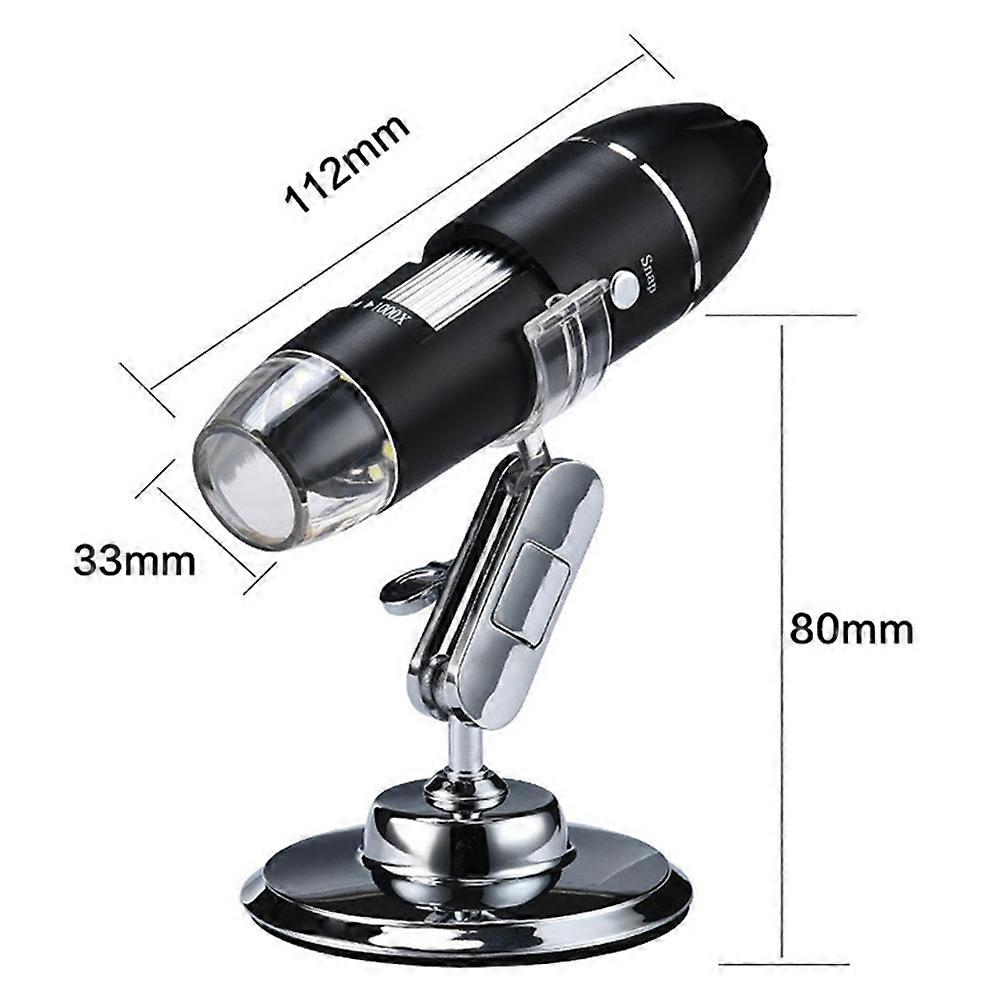 Magnifying Glass 1Pcs for Magnifying Use USB Digital Microscope Black