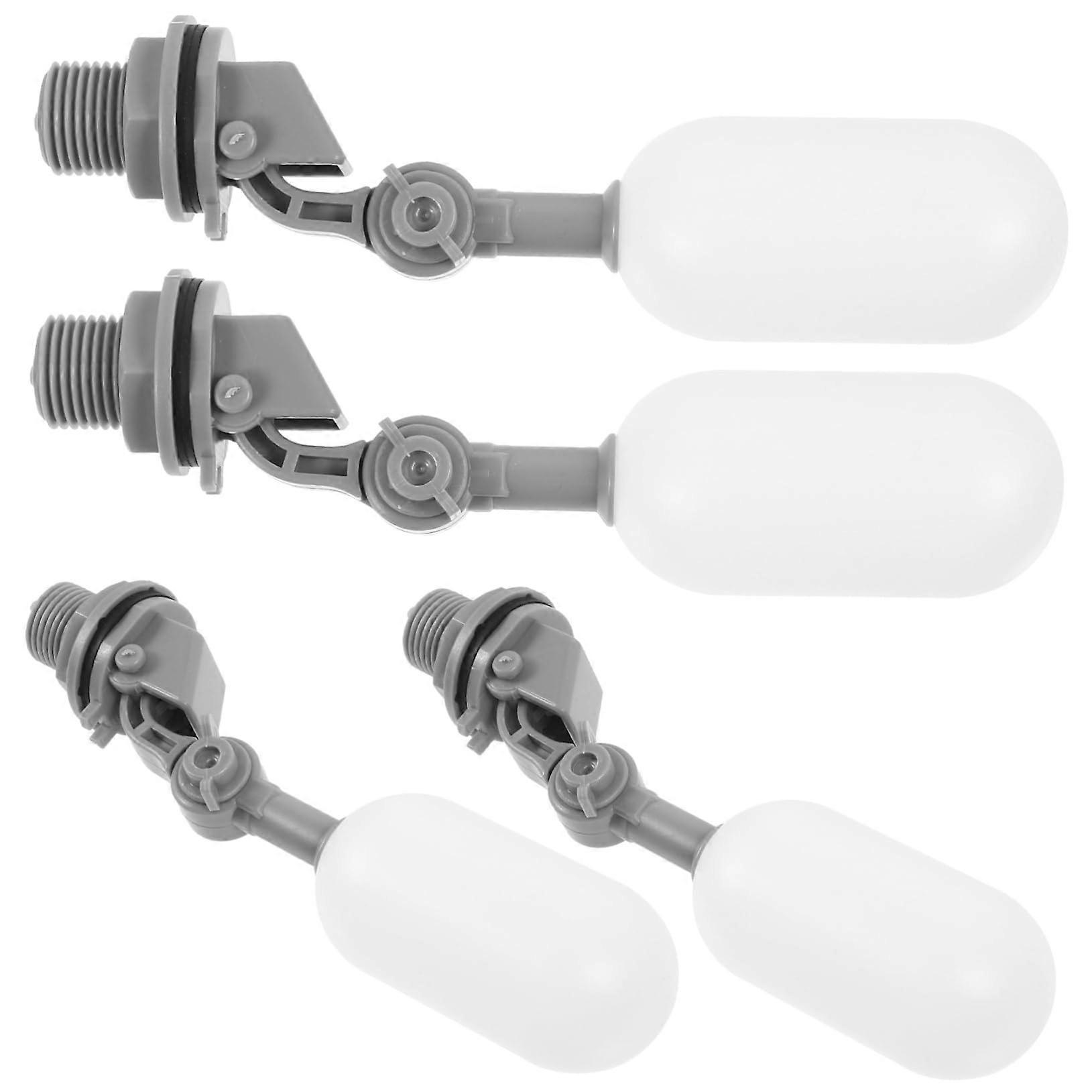 4 Sets Float Valve for Water Tank, Automatic Adjustable Float Arm Design, Durable Plastic for Aquarium