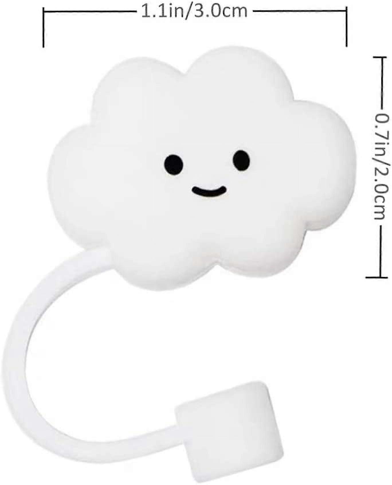 2Pcs Straw Tips Cover Drinking Straw Tips Lids Cloud Shape Straw Protector for