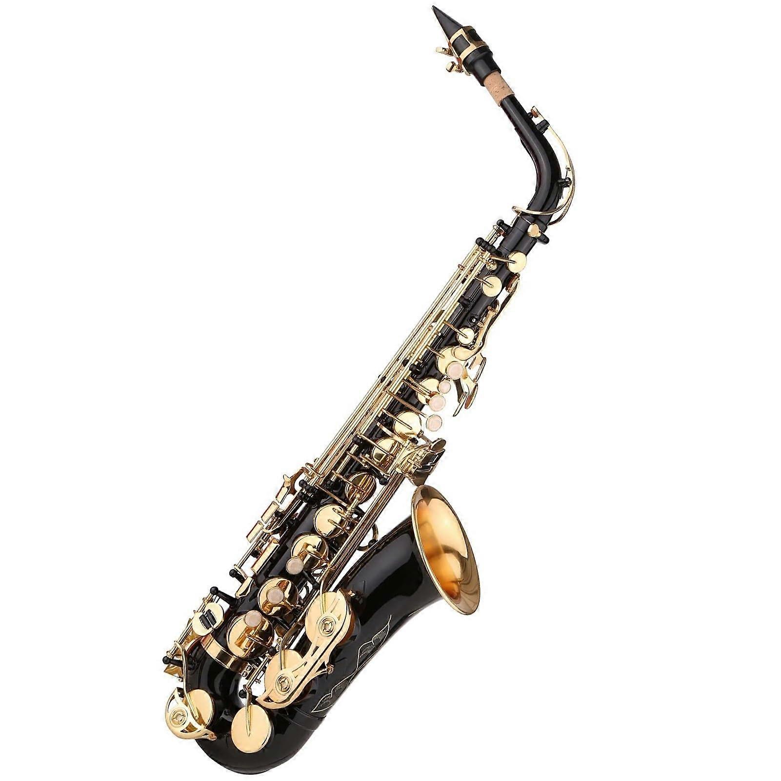 Alto Saxophone Eb EFlat Brass Gold Lacquer Beginner Set with Case and Accessories