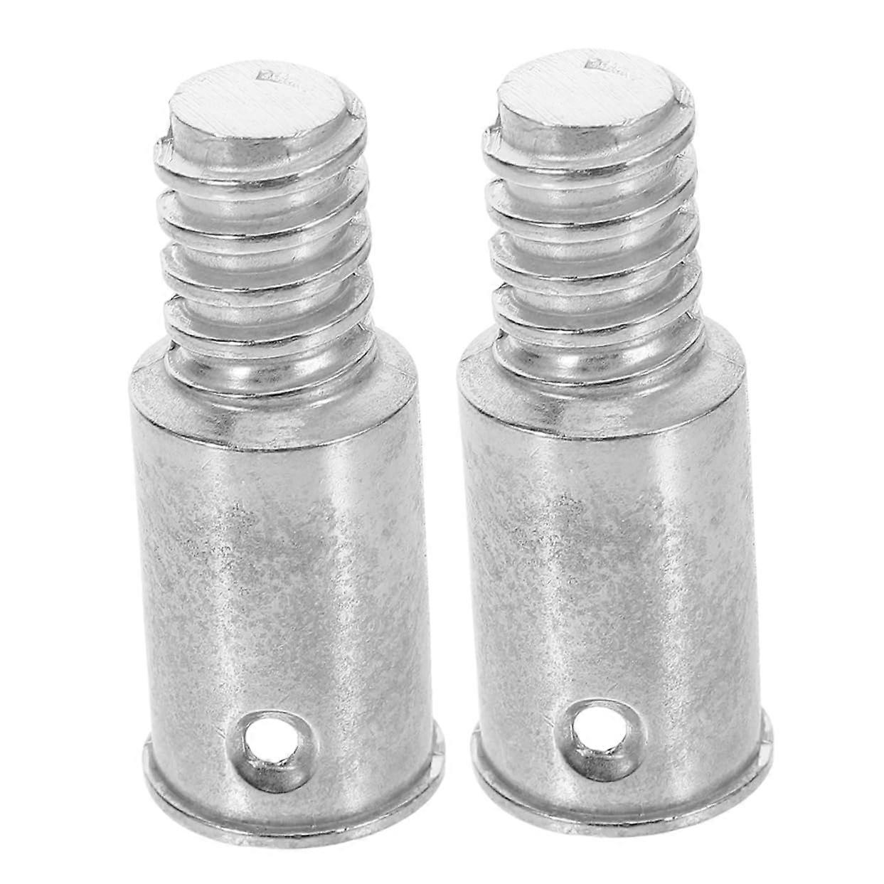 2Pcs Metal Threaded Broom Handle Replacement Tips, Durable Alloy Universal Mop and Pole Adapter