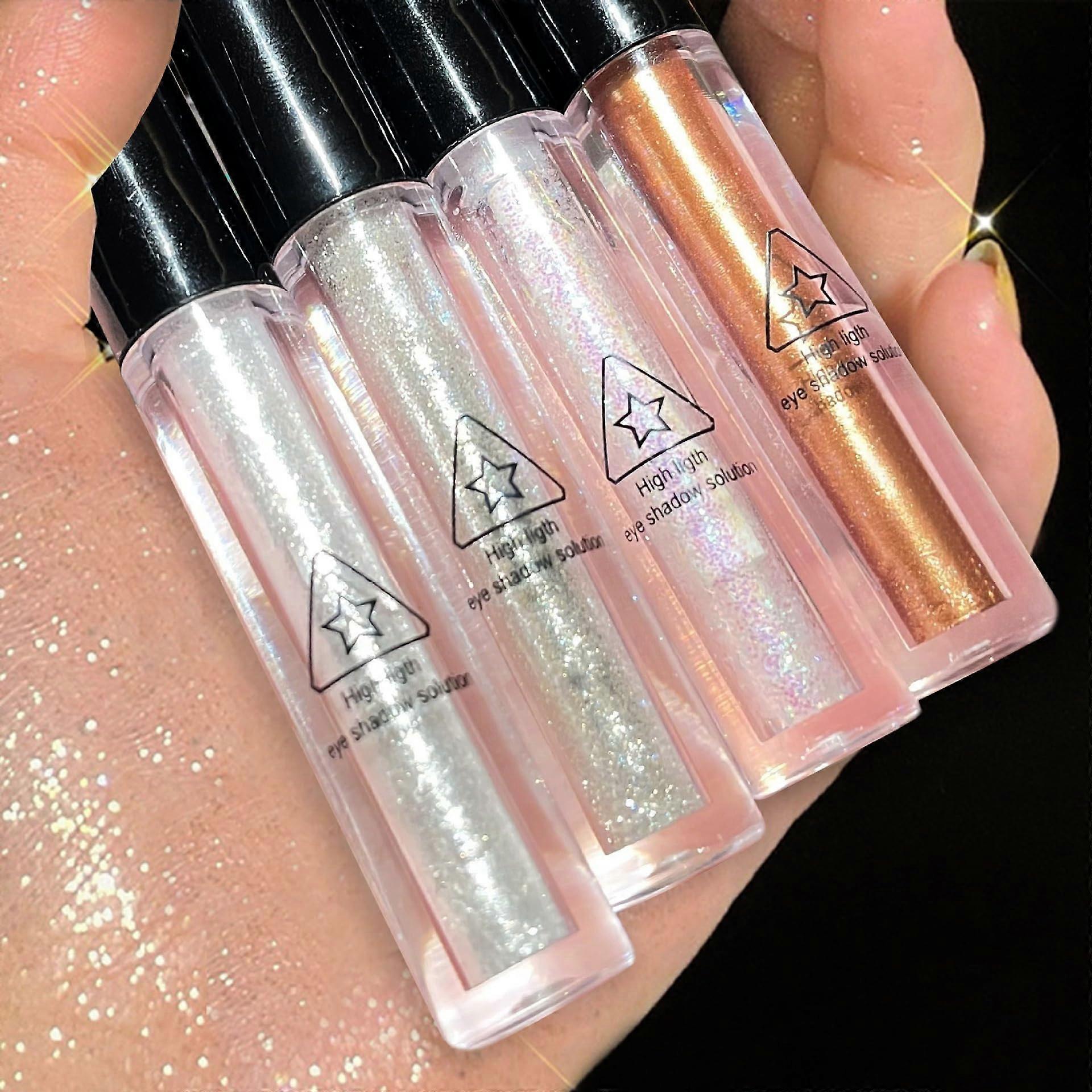 Liquid Glitter Eyeshadow Waterproof White Moonlight Pearlescent Brightening Long Lasting