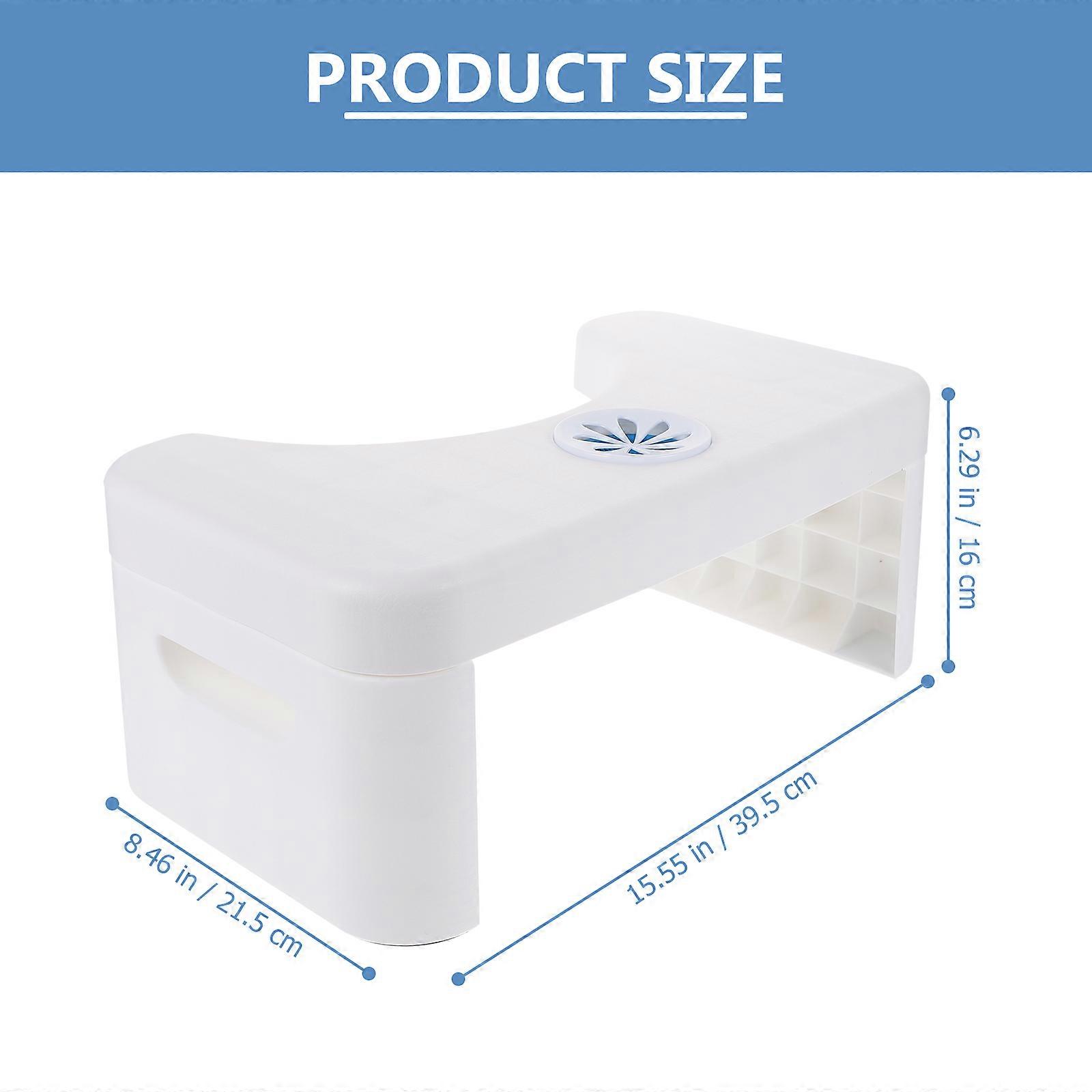 Toilet Stool for Bathroom Use 1Pcs Foldable White Plastic Footstool