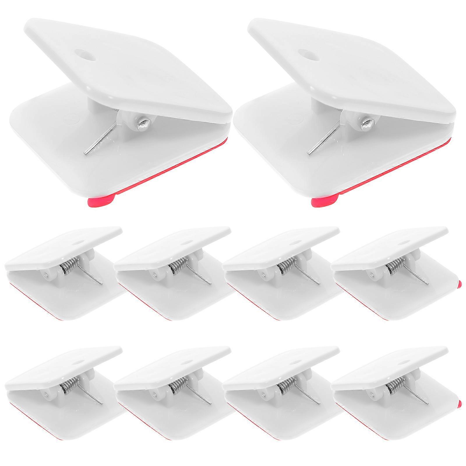 Dog Pee Pad Holder Clips for Wall Use 12Pcs White Plastic Self Adhesive