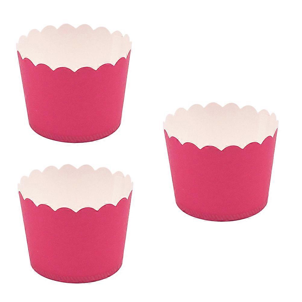Rosy Round Cake Baking Cups Serving Event Planners 5x4.5cm Easy-release 24Pcs