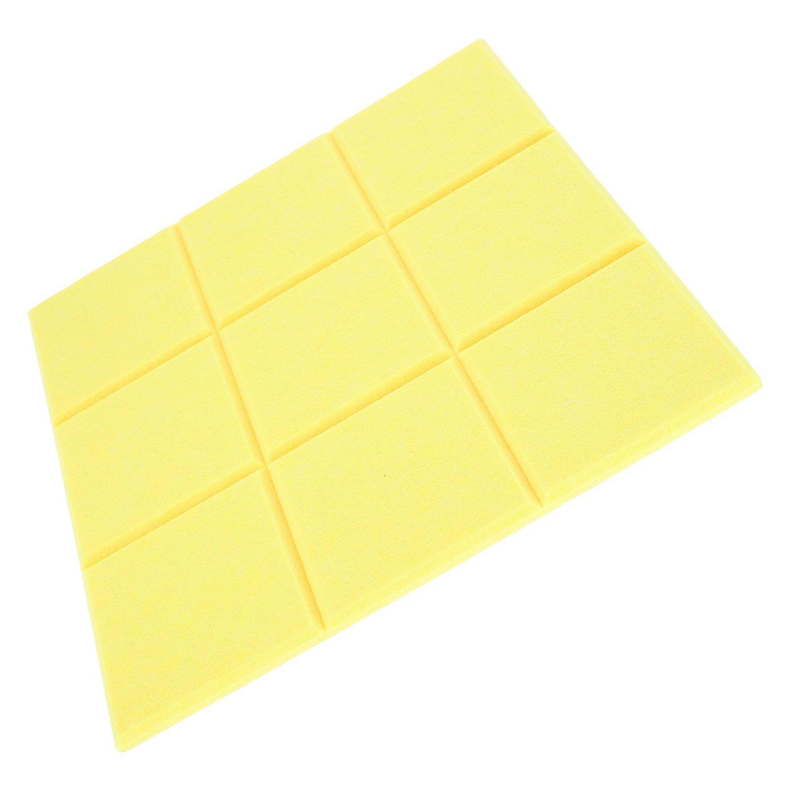 Yellow Felt Board Square Tile for Message Display Office Accessory