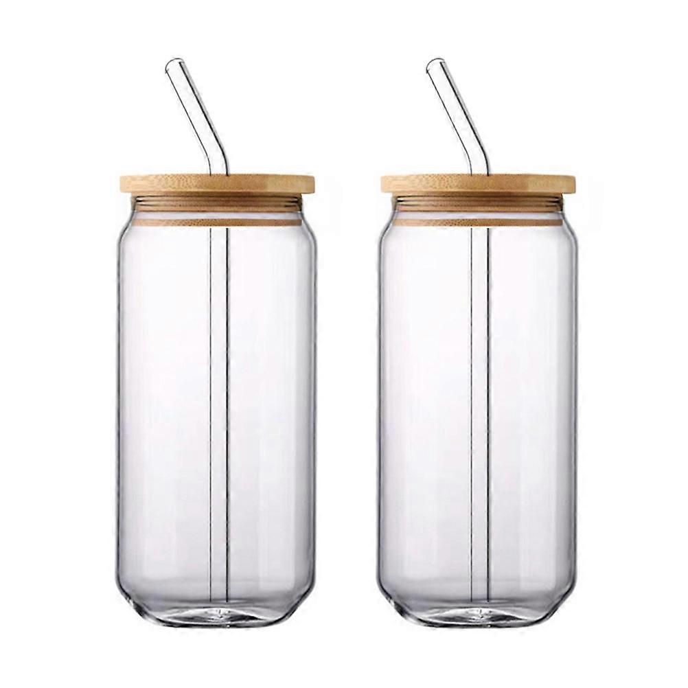 Milk Drinking Glass Cups with Lids for Multipurpose Use 2Sets