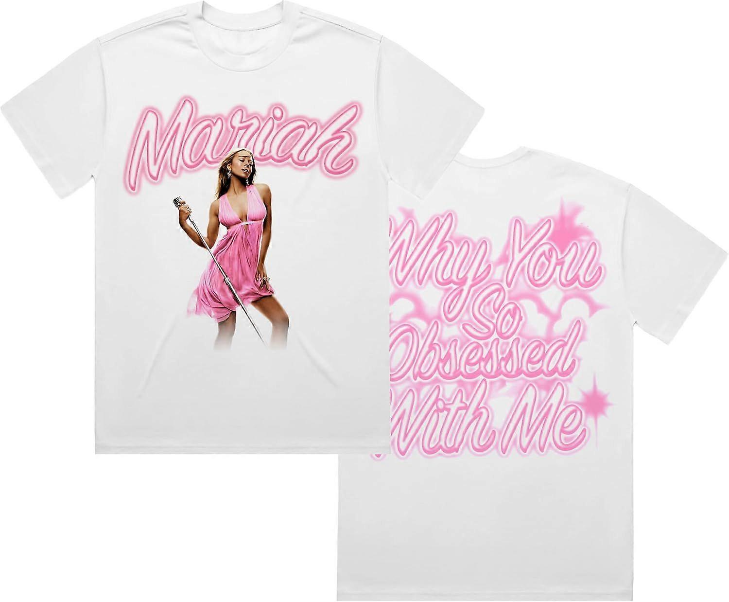 Mariah Carey Unisex-Adult Mariah Carey Obsessed Airbrush T-Shirt TN 1797