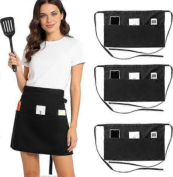 Three-Piece Waist Apron Set with Three Pockets